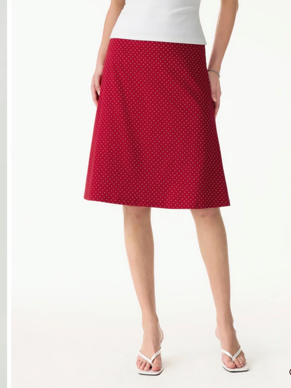 OGL Move Stretch Cotton Polka Dot A-Line Flare Skirt M